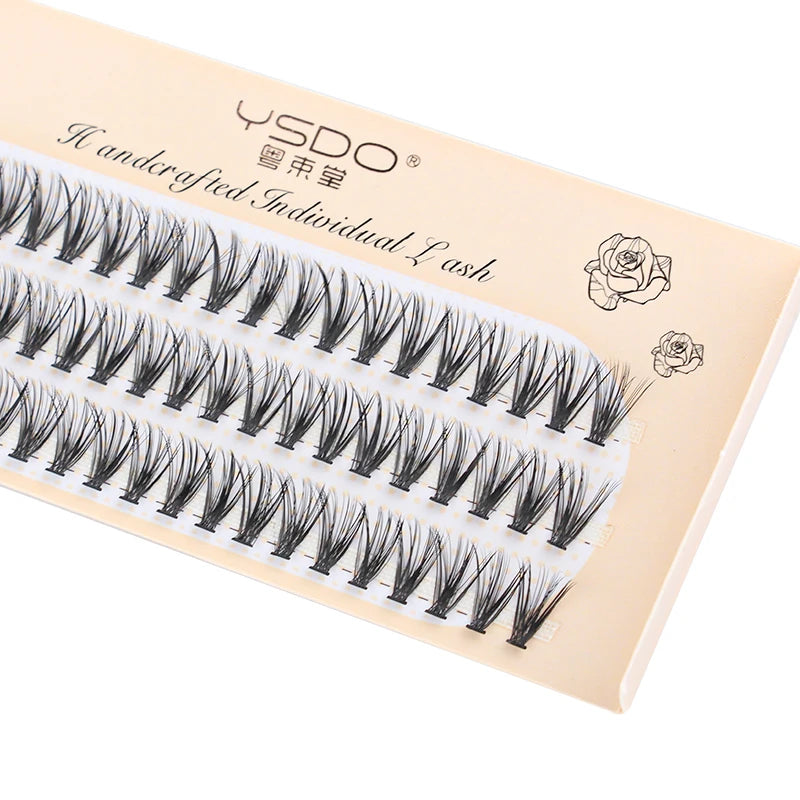 3/10 Rows Wispy False Eyelashes C Curl Individual Cluster Lashes DIY Make Up Eyeslash Extension Natural Faux Cils Makeup Tools